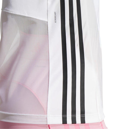 White-Black - Pack Shot - Adidas Womens-Ladies Hyglm 3 Stripes T-Shirt