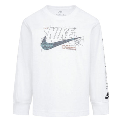 White - Front - Nike Womens-Ladies Blueprint Long-Sleeved T-Shirt