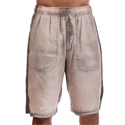 Grey - Side - Diesel Mens Relaxed Fit Casual Sweat Shorts