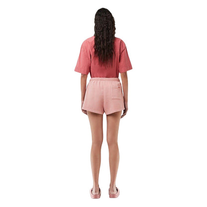 Pink - Back - Lacoste Womens-Ladies Elasticated Waist Loose Fit Sweat Shorts