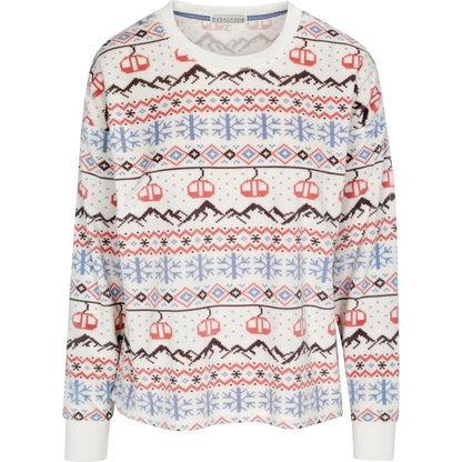 Off White - Front - PJ Salvage Womens-Ladies Christmas Fair Isle Top