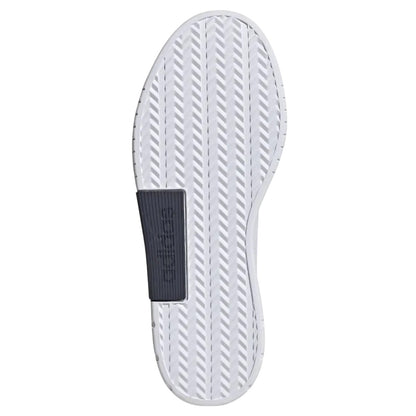 White-Navy - Side - Adidas Mens Courtphase Leather Court Trainers