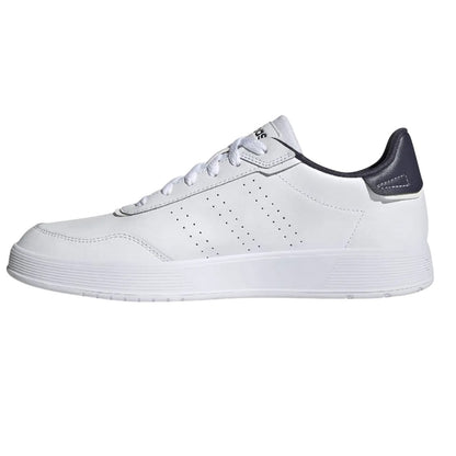White-Navy - Pack Shot - Adidas Mens Courtphase Leather Court Trainers