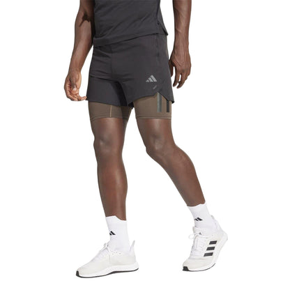 Black - Lifestyle - Adidas Mens Power 2 in 1 Workout Shorts