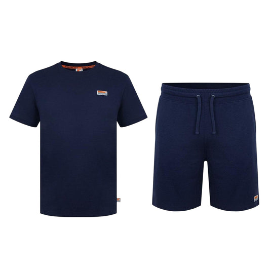 Navy - Front - SoulCal Mens T-Shirt & Shorts Set Set