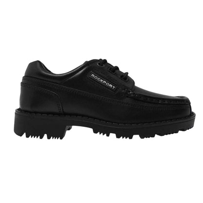 Black - Front - Rockport Boys Leather TruTECH Shoes
