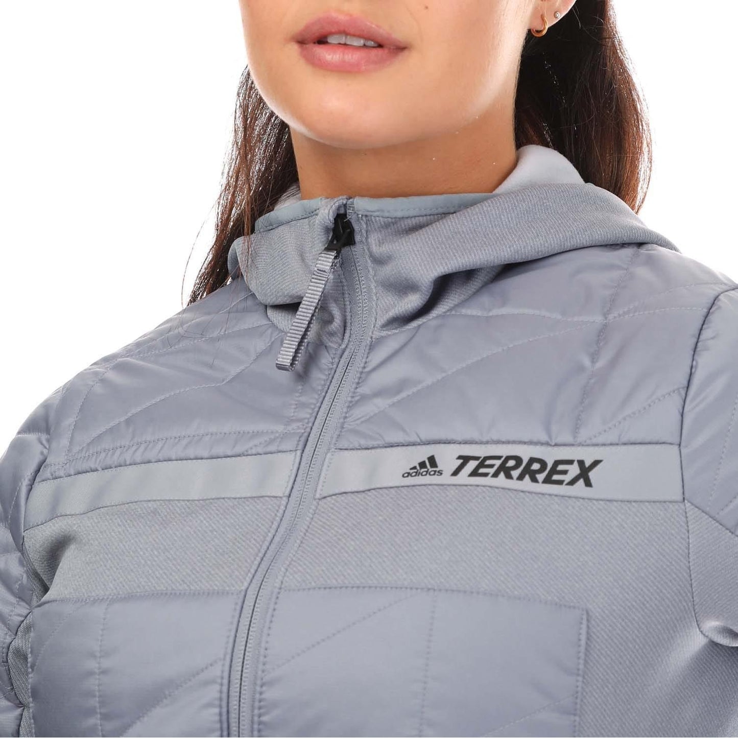 Violet - Side - Adidas Womens-Ladies Terrex Hybrid Insulated Jacket