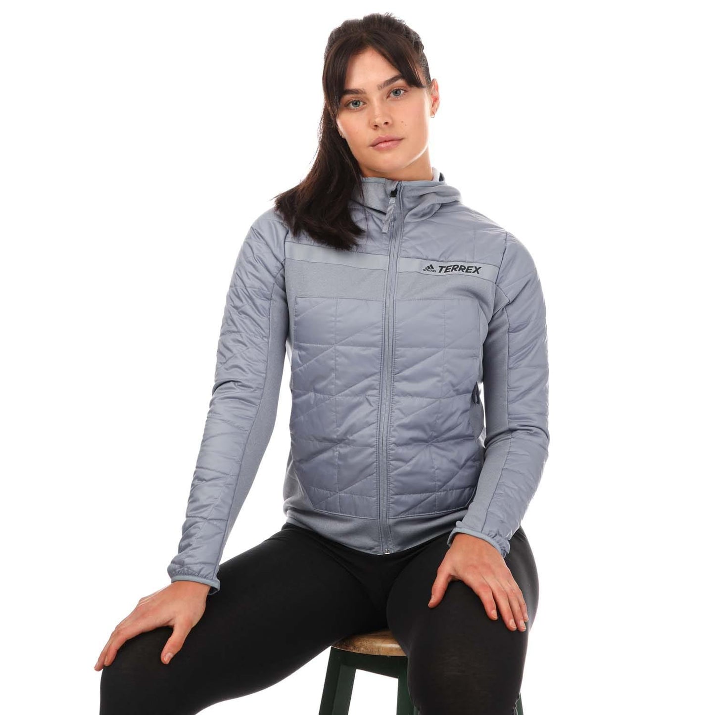 Violet - Lifestyle - Adidas Womens-Ladies Terrex Hybrid Insulated Jacket