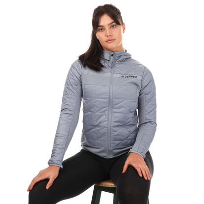 Violet - Lifestyle - Adidas Womens-Ladies Terrex Hybrid Insulated Jacket