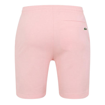 Pink - Back - Lacoste Womens-Ladies Cotton Blend Sweat Shorts