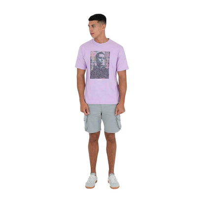 Lavender Purple - Side - Oasis Unisex Adult Wonderwall Portrait Regular T-Shirt