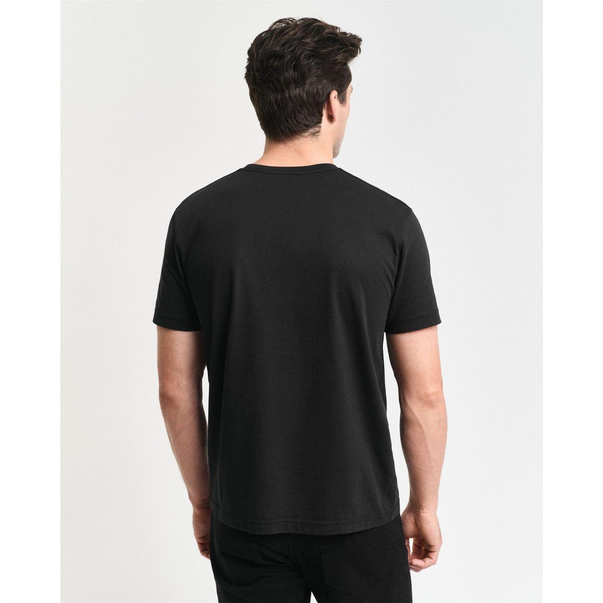 Black - Back - Gant Mens Fit Shield T-Shirt
