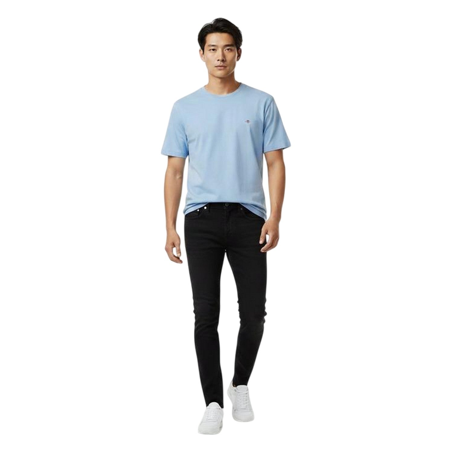 Fresh Blue - Side - Gant Mens Fit Shield T-Shirt