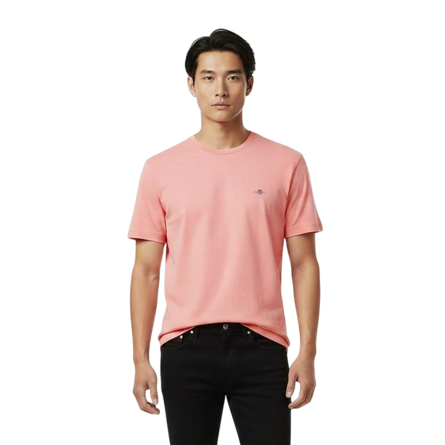 Bubblegum Pink - Front - Gant Mens Fit Shield T-Shirt