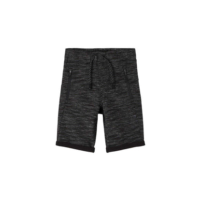 Black - Front - Bermuda Boys Name It Heathered Sweat Shorts