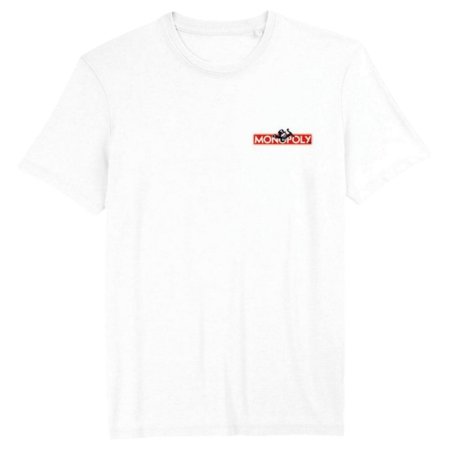 White - Front - Monopoly Unisex Adult Mr Monopoly Crew Neck Regular T-Shirt