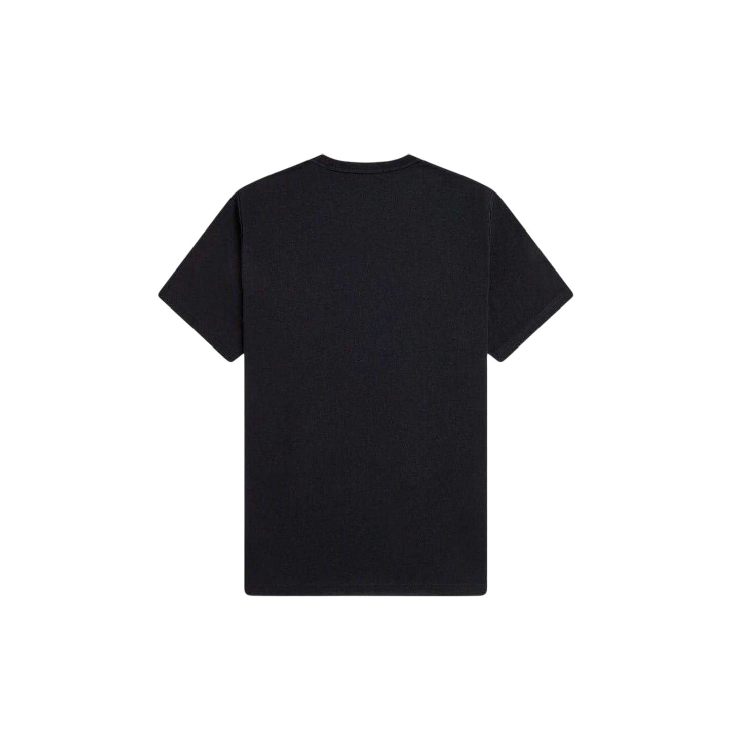 Black - Back - Fred Perry Mens Wreath Logo Regular T-Shirt