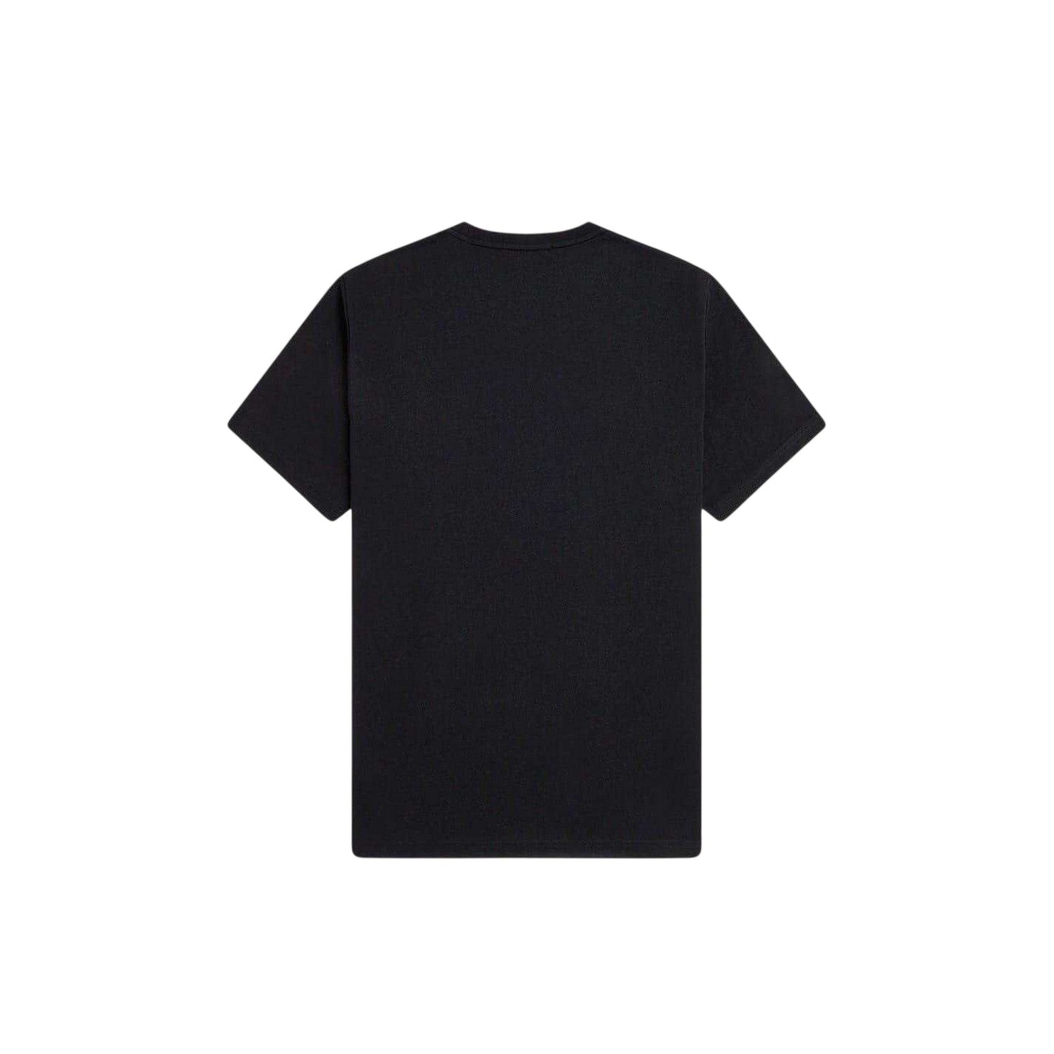 Black - Back - Fred Perry Mens Wreath Logo Regular T-Shirt