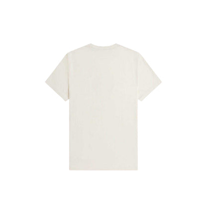 Ecru - Back - Fred Perry Mens Wreath Logo Regular T-Shirt