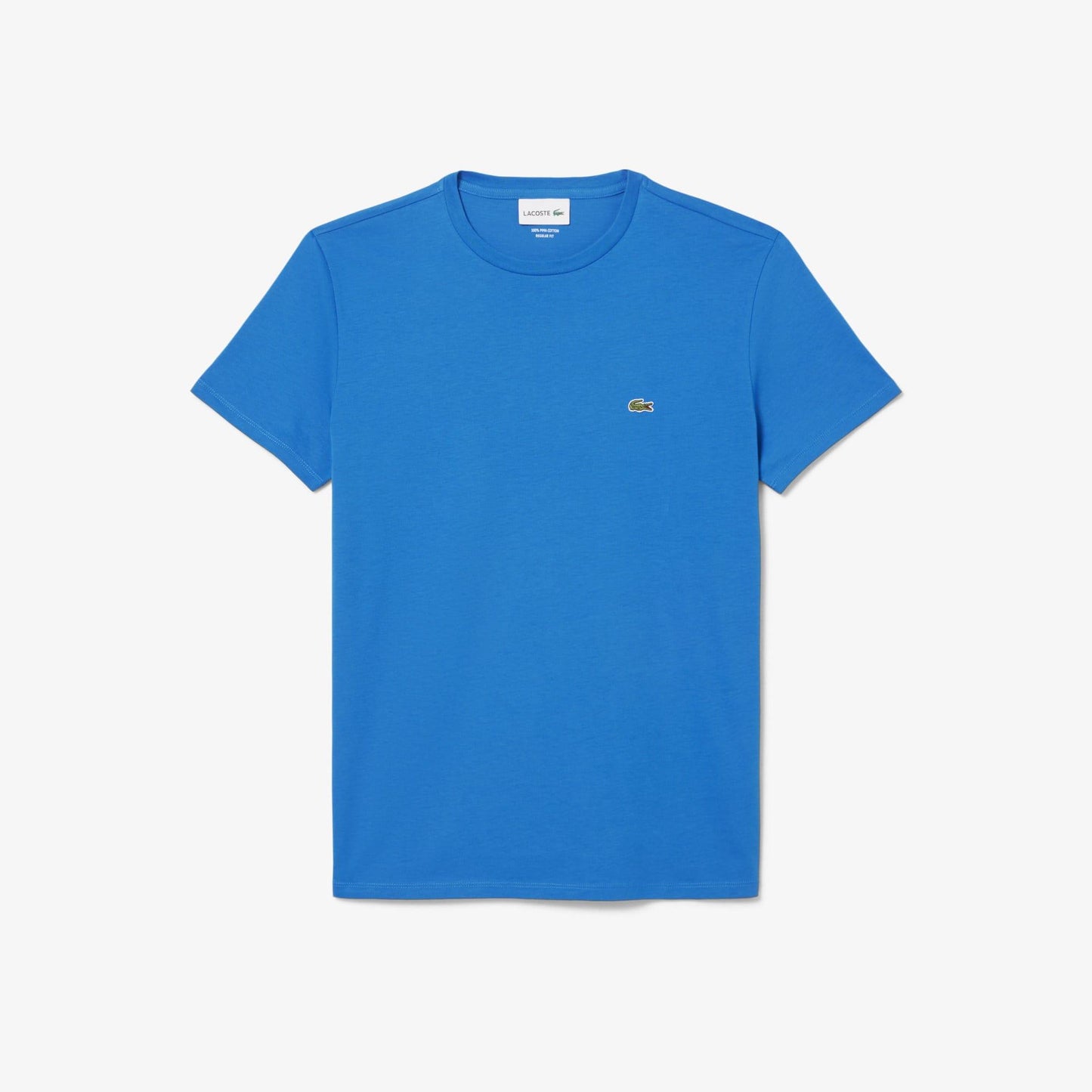 Blue - Front - Lacoste Mens Pima Cotton T-Shirt
