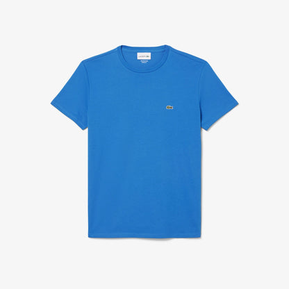 Blue - Front - Lacoste Mens Pima Cotton T-Shirt