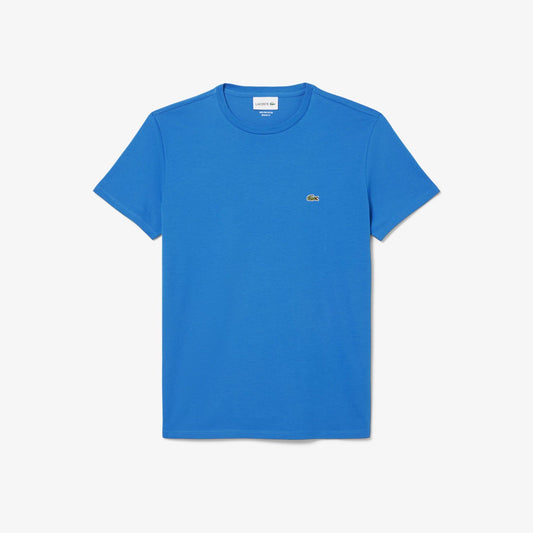 Blue - Front - Lacoste Mens Pima Cotton T-Shirt