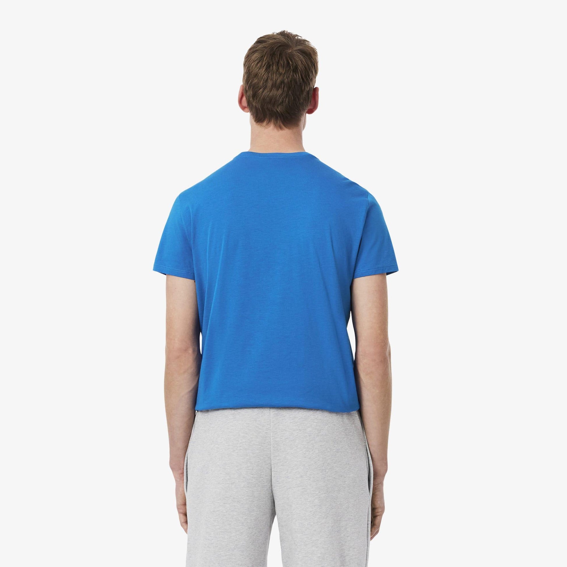 Blue - Side - Lacoste Mens Pima Cotton T-Shirt