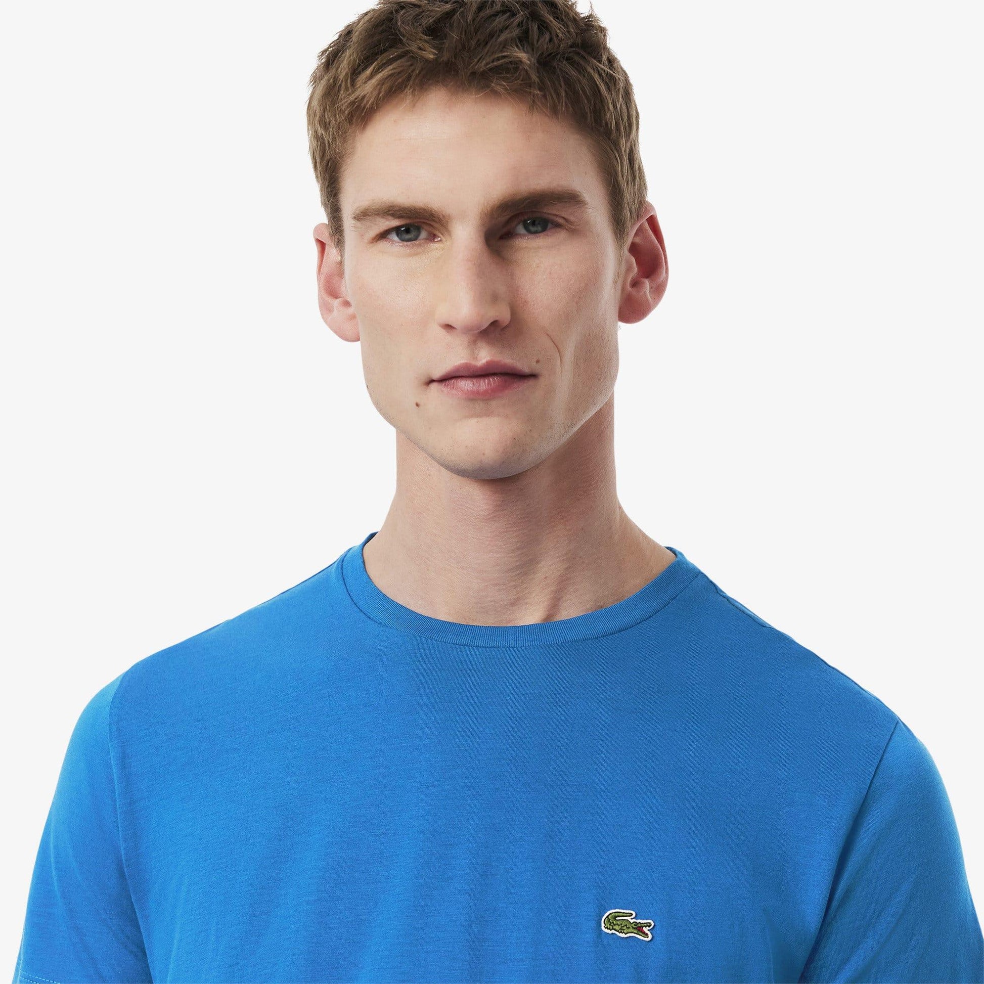 Blue - Lifestyle - Lacoste Mens Pima Cotton T-Shirt