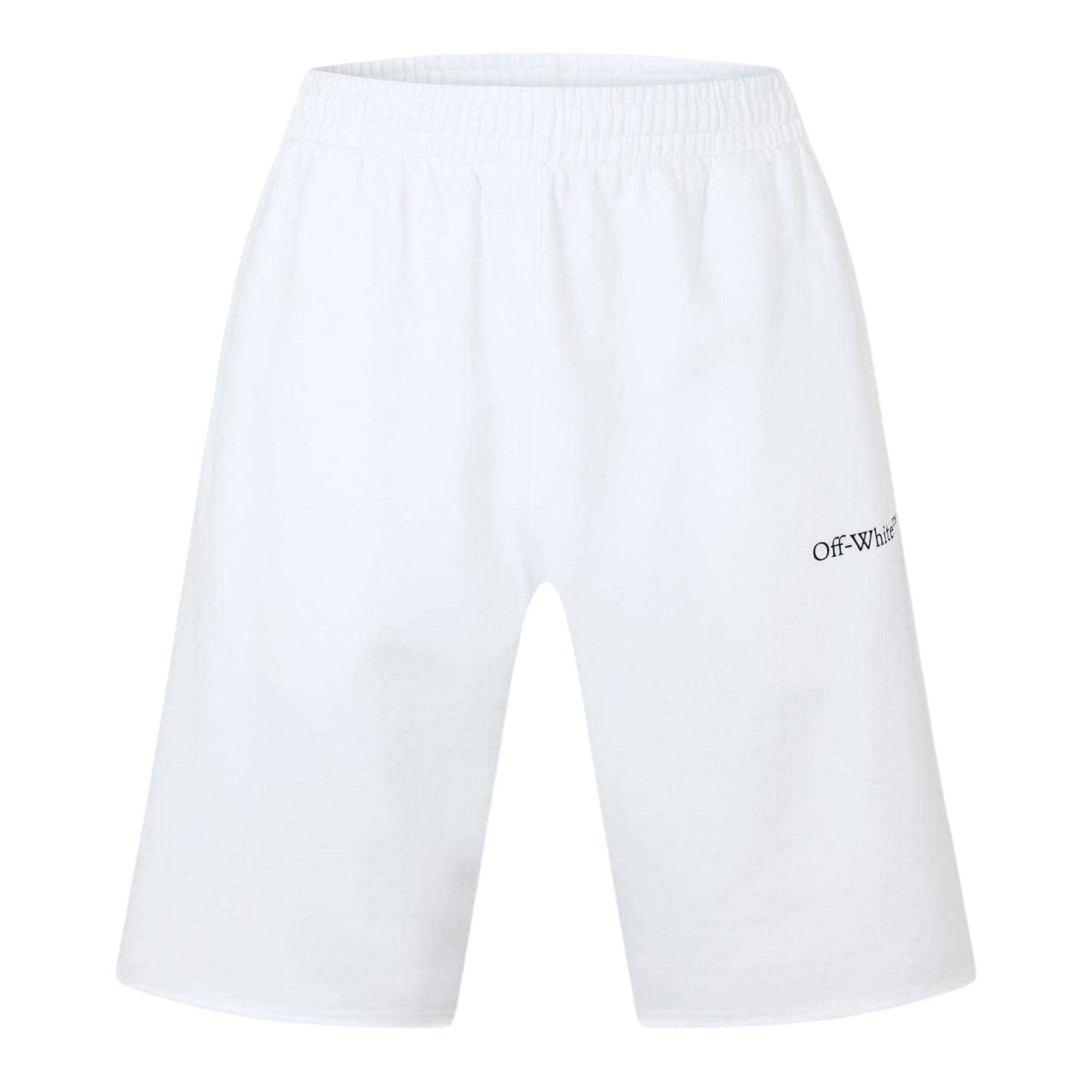 White-Black - Front - Off White Mens Relaxed Fit Sweat Shorts