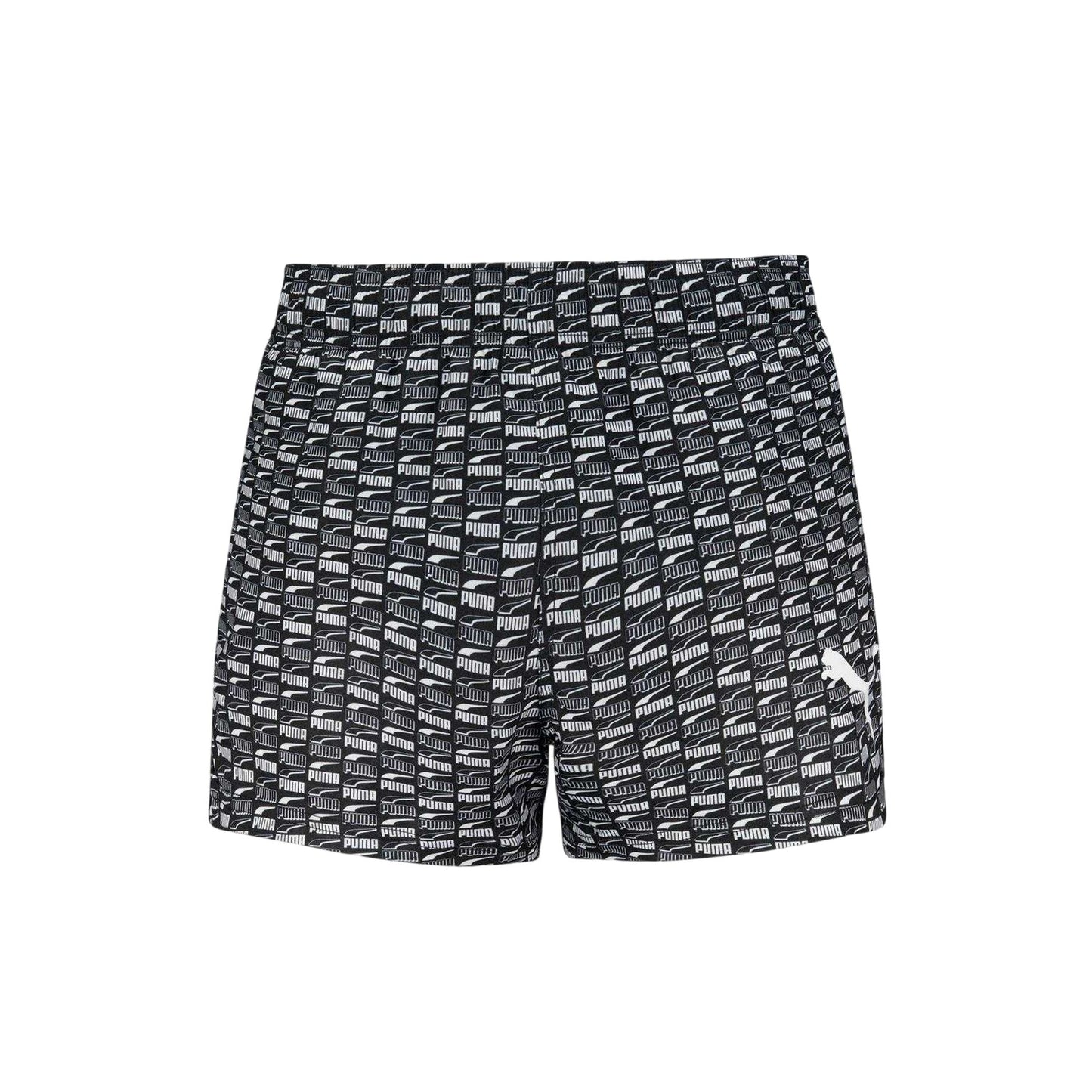 Black - Front - Puma Mens Repeat Print Swim Shorts