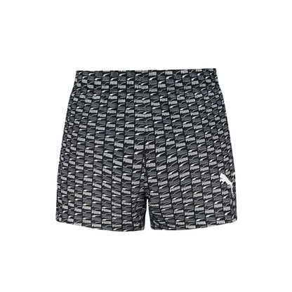 Black - Front - Puma Mens Repeat Print Swim Shorts