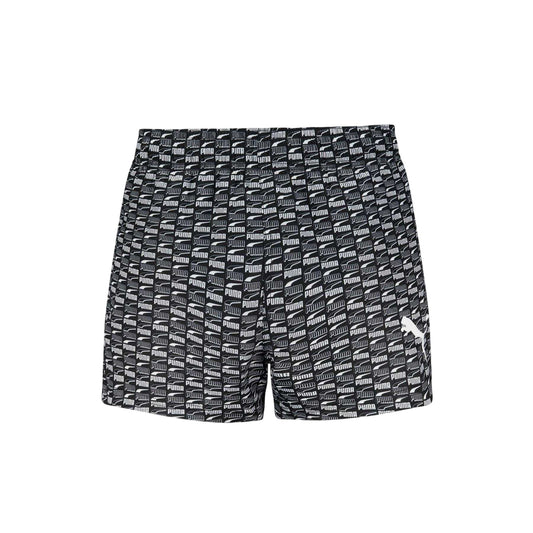 Black - Front - Puma Mens Repeat Print Swim Shorts
