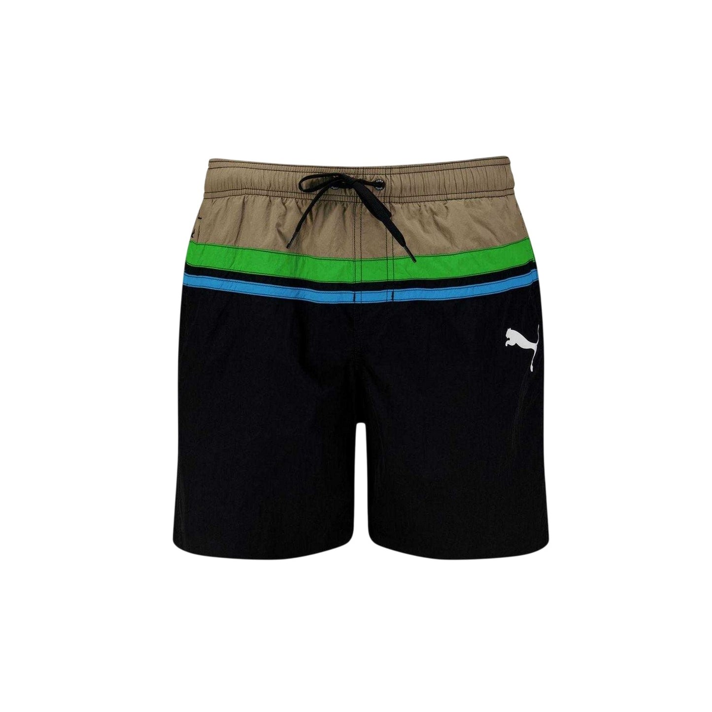 Beige-Navy - Front - Puma Mens Heritage Swim Shorts