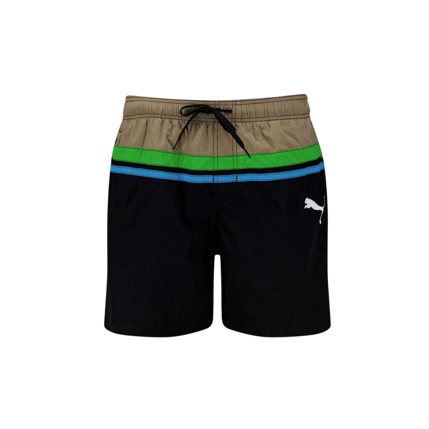 Beige-Navy - Front - Puma Mens Heritage Swim Shorts