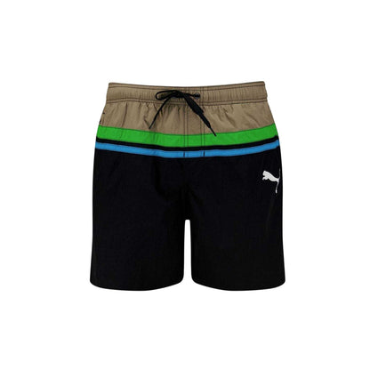 Beige-Navy - Front - Puma Mens Heritage Swim Shorts