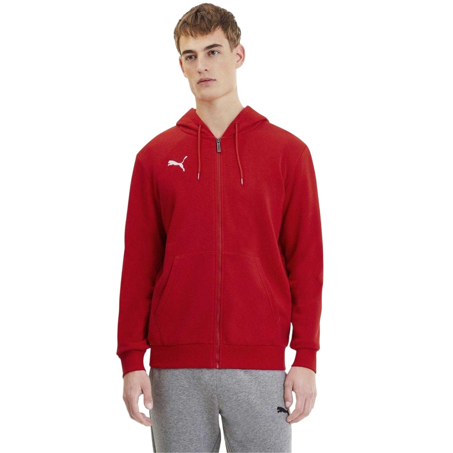 Red - Lifestyle - Puma Mens TeamGoal 23 Casuals Full Zip Hoodie