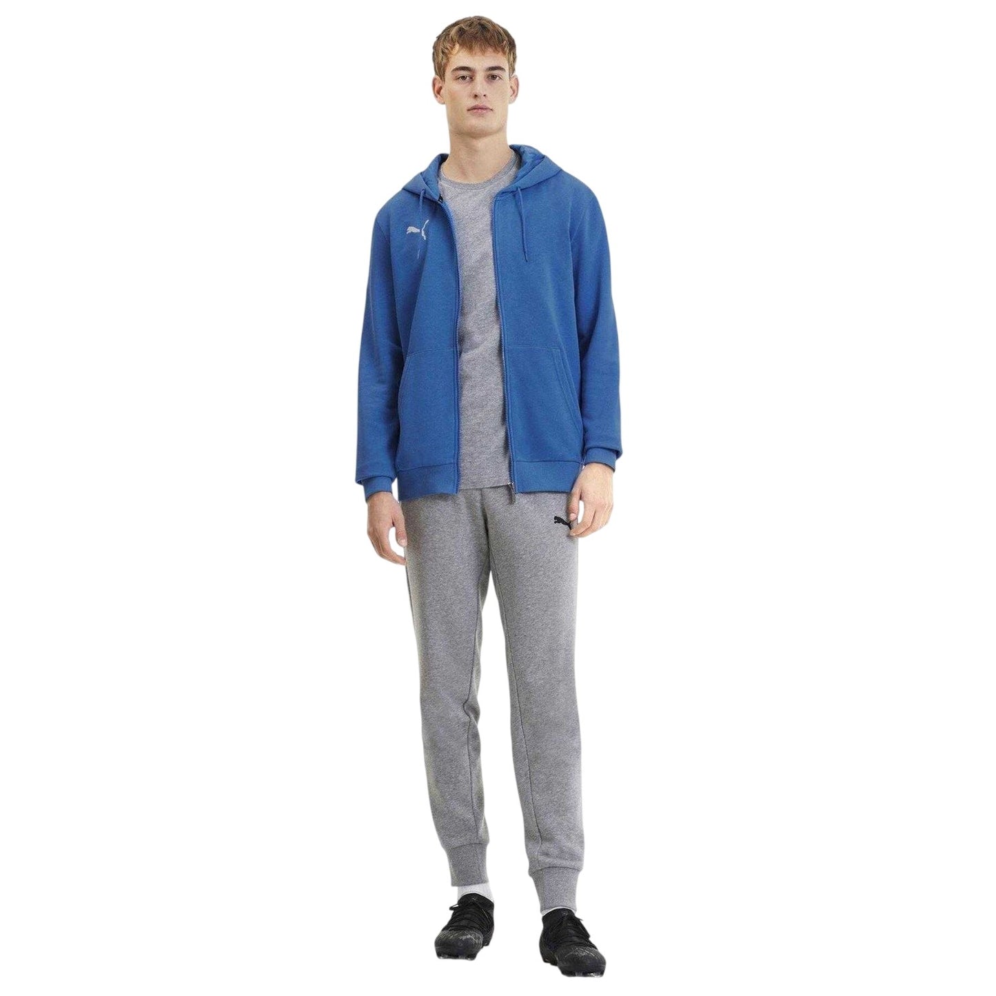 Electric Blue Lemonade - Side - Puma Mens TeamGoal 23 Casuals Full Zip Hoodie