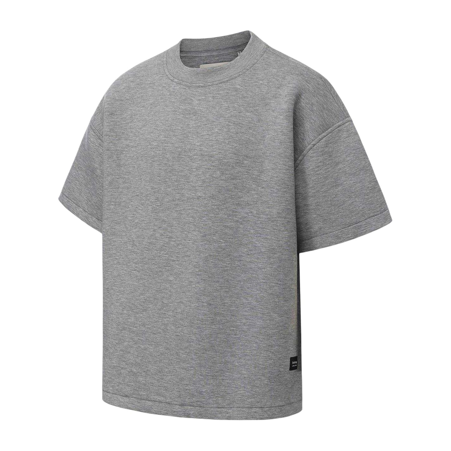 Grey - Side - Firetrap Mens Plain Scuba Comfort T-Shirt