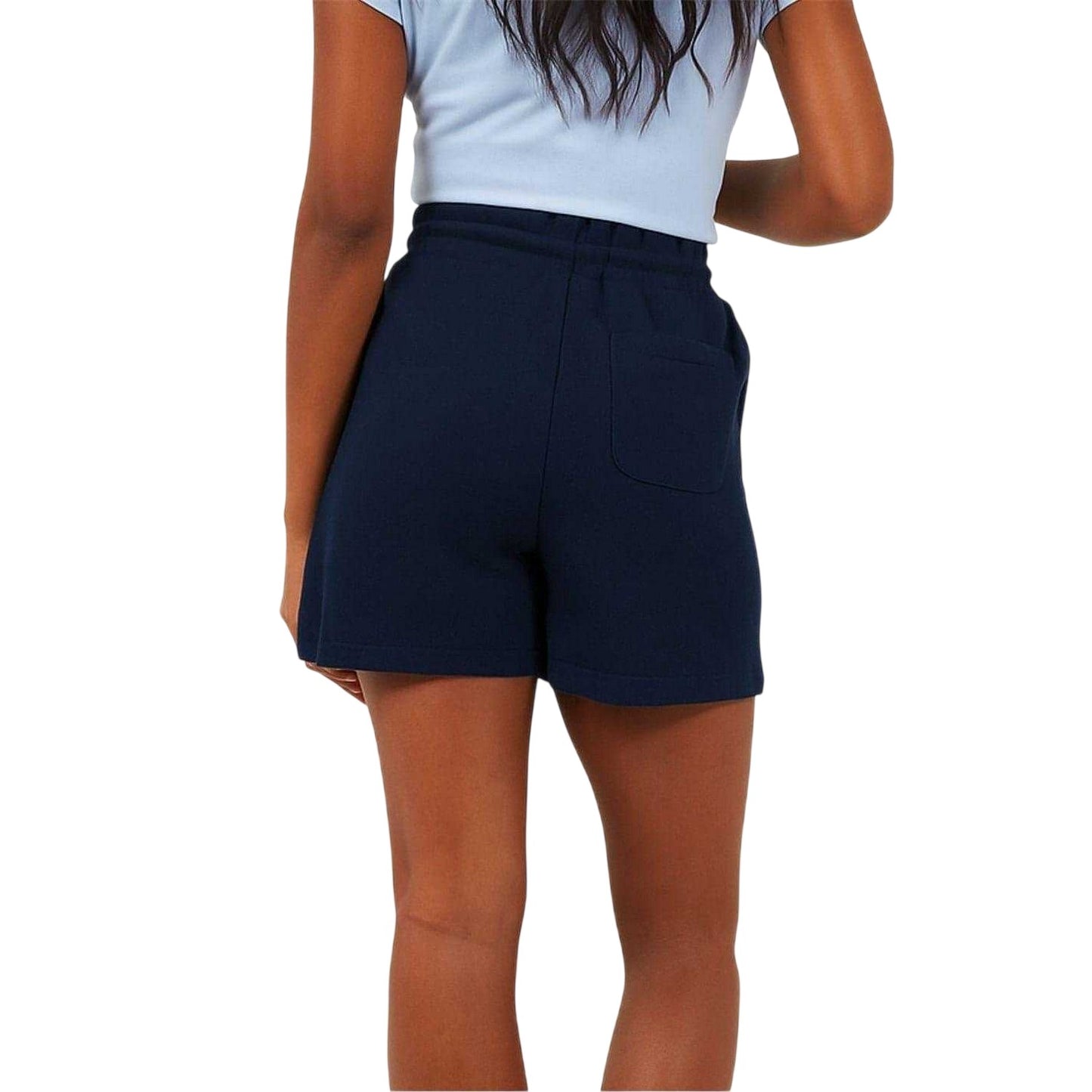 Navy - Back - Brave Soul Womens-Ladies Jersey Sweat Shorts