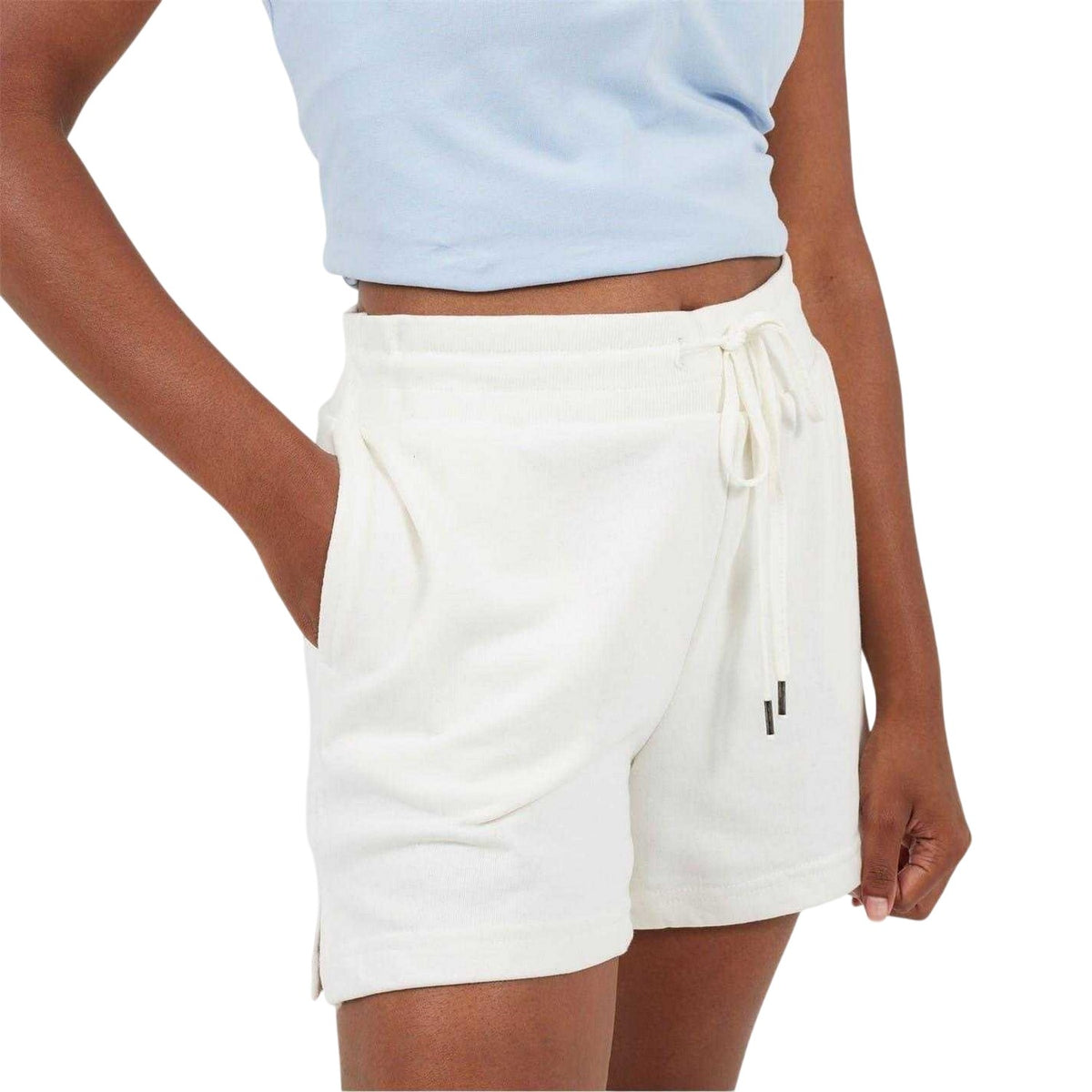 Off White - Lifestyle - Brave Soul Womens-Ladies Jersey Sweat Shorts