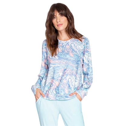 White - Lifestyle - PJ Salvage Womens-Ladies Watercolour Relaxed Fit T-Shirt