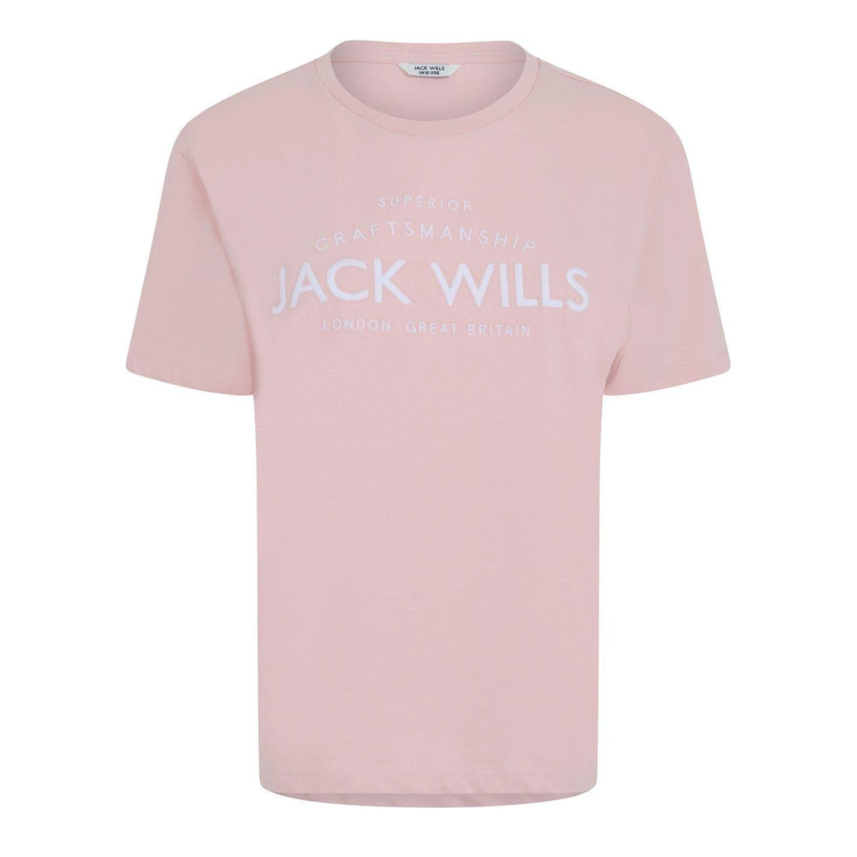 Pink - Front - Jack Wills Womens-Ladies Forstal Boyfriend T-Shirt