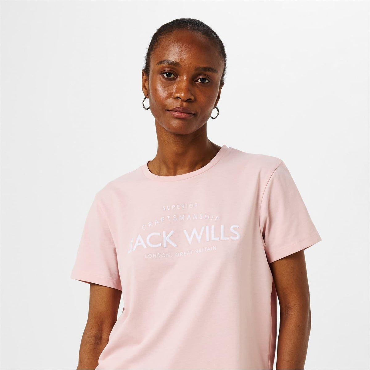 Pink - Side - Jack Wills Womens-Ladies Forstal Boyfriend T-Shirt