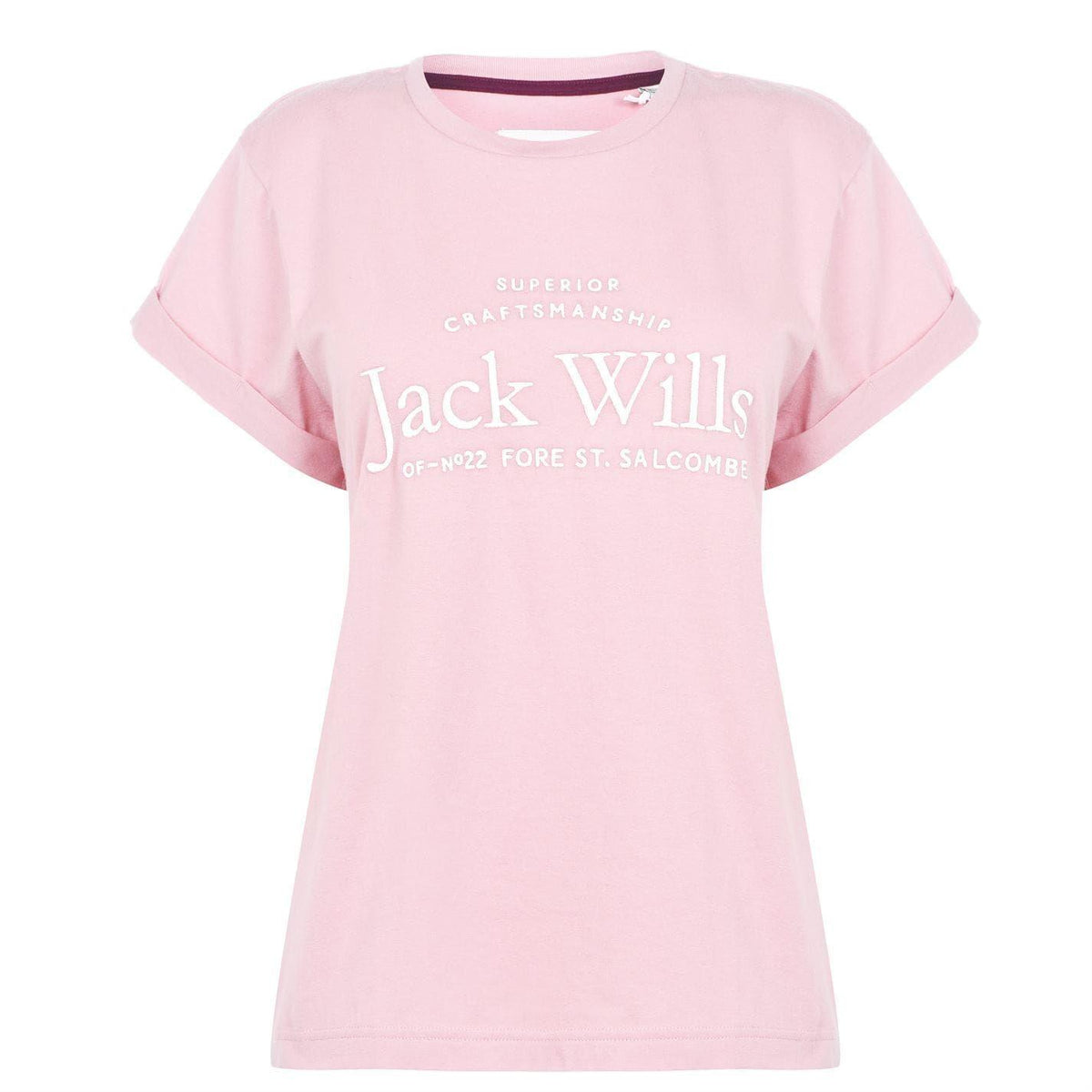Pink - Pack Shot - Jack Wills Womens-Ladies Forstal Boyfriend T-Shirt