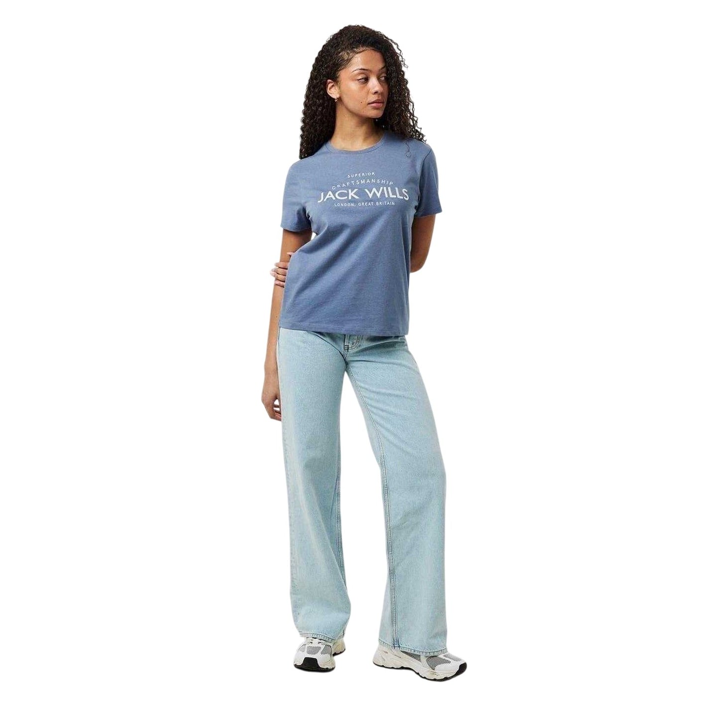 Periwinkle - Side - Jack Wills Womens-Ladies Forstal Boyfriend T-Shirt