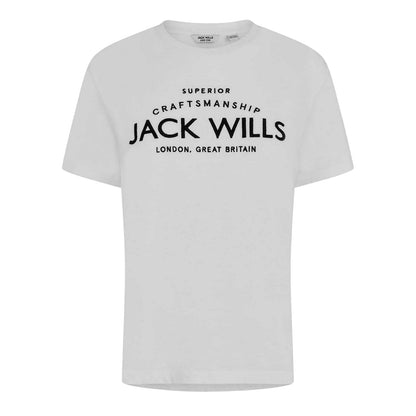 White - Front - Jack Wills Womens-Ladies Forstal Boyfriend T-Shirt