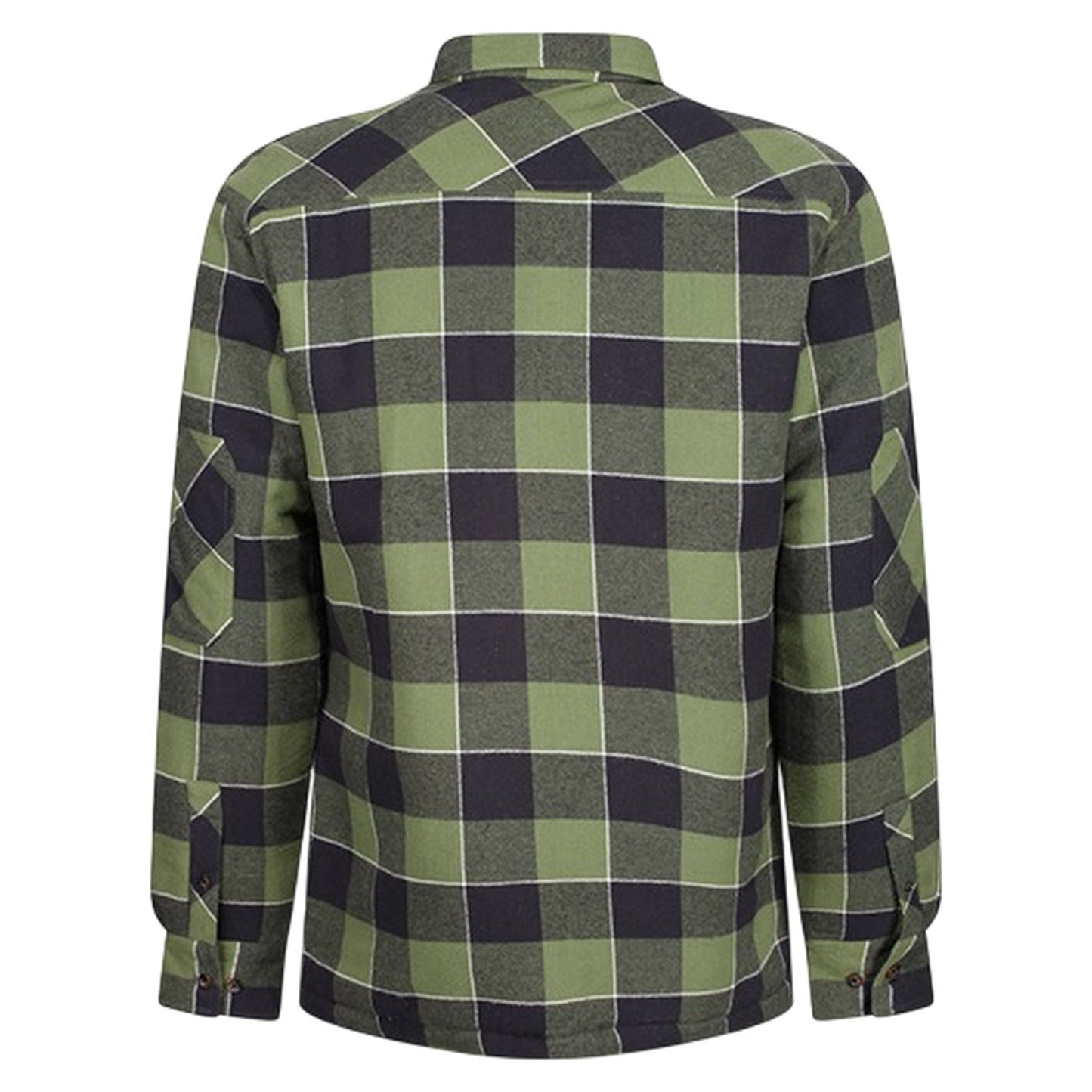 Green - Back - Regatta Mens Shelford Plaid Shirt