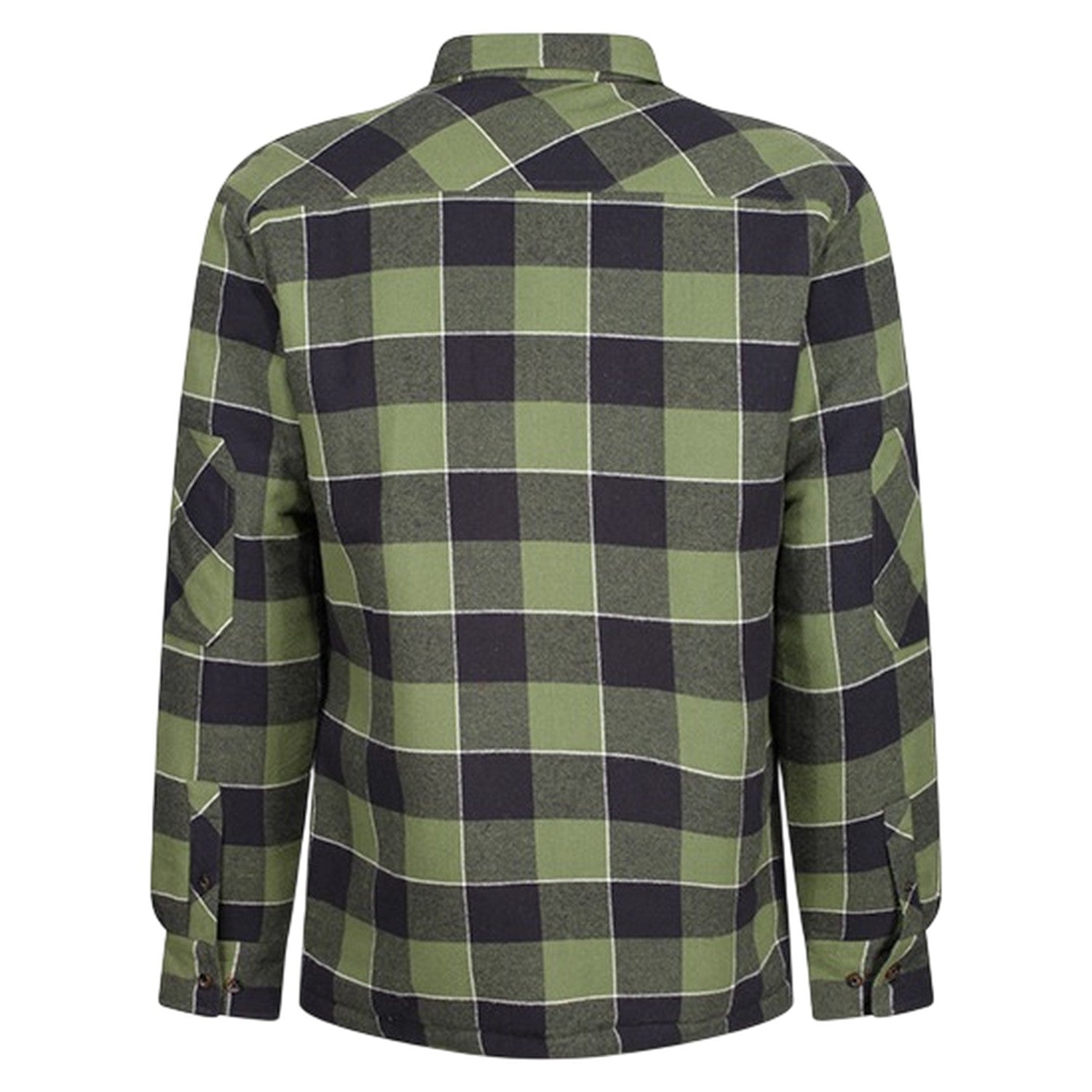 Green - Back - Regatta Mens Shelford Plaid Shirt