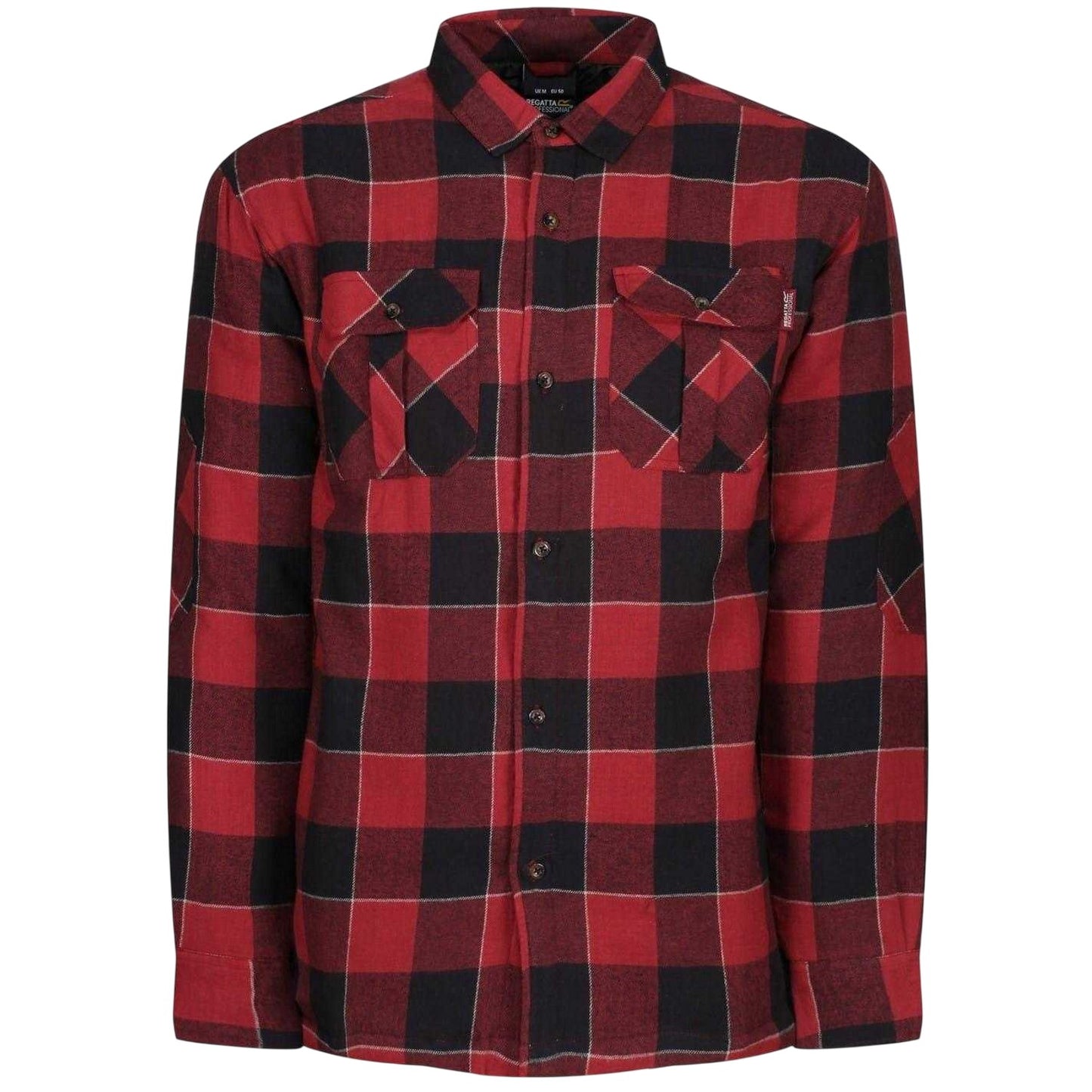 Red - Front - Regatta Mens Shelford Plaid Shirt