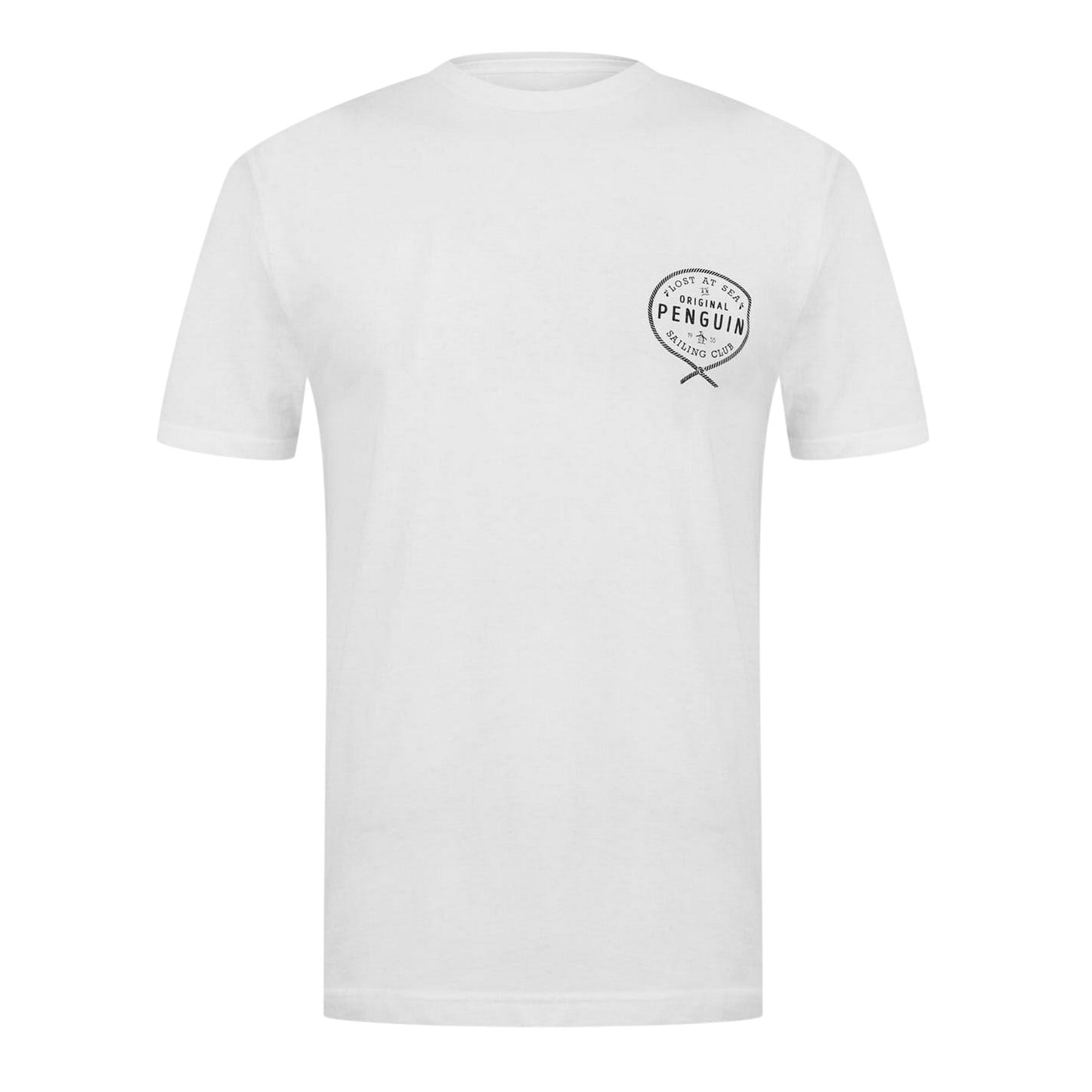White - Front - Original Penguin Mens Rope Regular T-Shirt